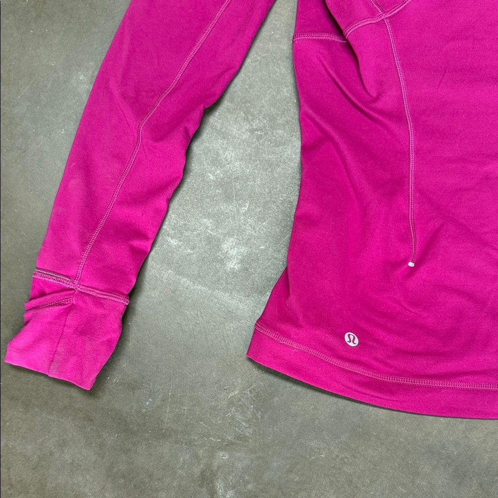 Lululemon It’s Rulu Run Long Sleeve Thumbholes Pink Women- size 4 - Picture 7 of 8